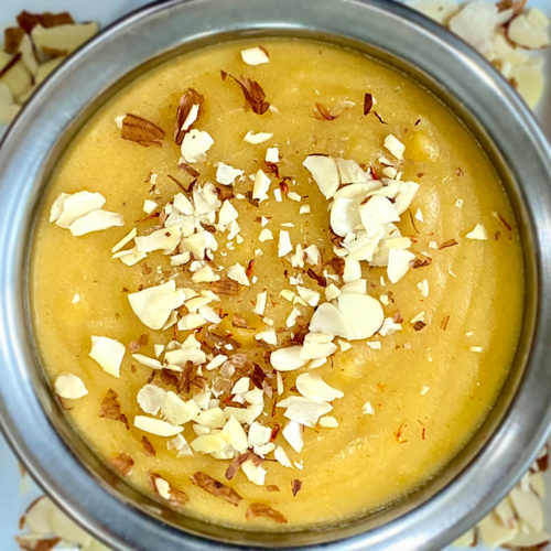 Learn how to cook Moong Dal Halwa (vegan) Recipe by Manjula