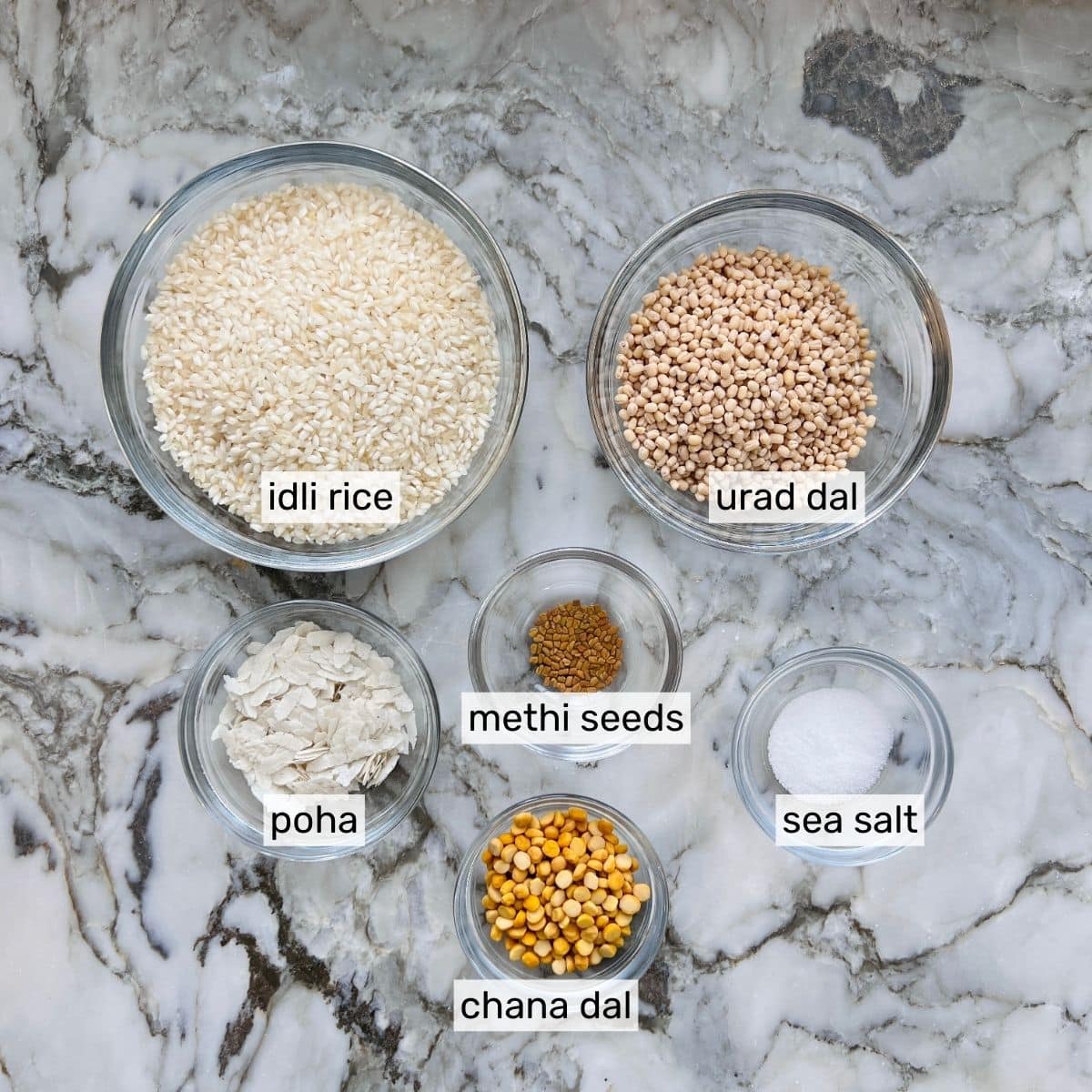 ingredients to make crispy dosa 