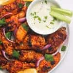 Tandoori Wings served with yogurt