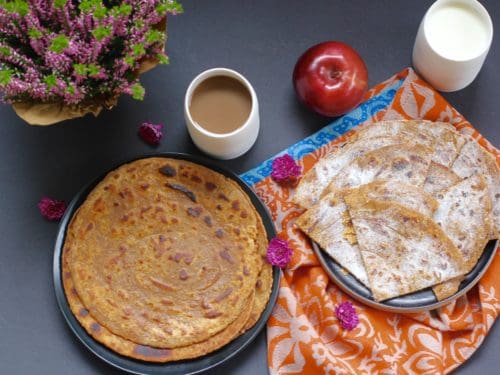 pumpkin parathas