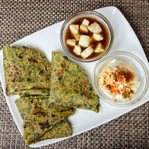 Spinach Almond Paratha