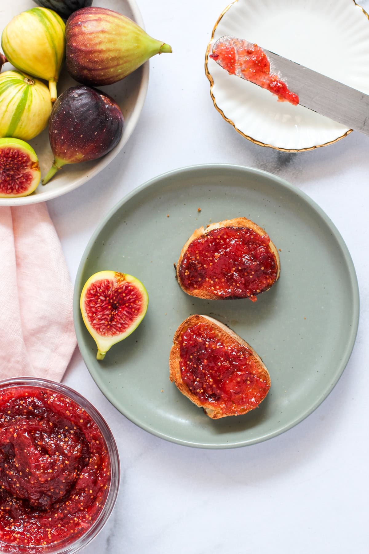 fig jam on toast 