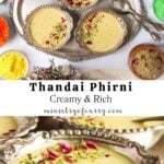 pinterest photo collage for thandai phirni